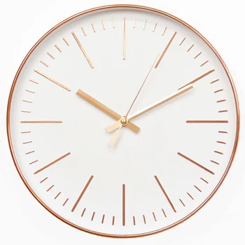 

Top design Rose Gold Wall Clock Silent Nordic Style Wall Watch Living Room Home Decoration Fashion Hanging Wall Watches