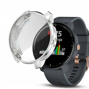 

For Garmin Vivoactive 3 Smart Watch Electroplate Transparent TPU Anti-fall and scratch Protector Case Cover Shell