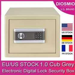 DIOSMIO – coffret de sécurité gris Cub 1.0, boîtier de sécurité électronique numérique avec clavier, indicateur LED, étanche et ignifuge ue/US 
