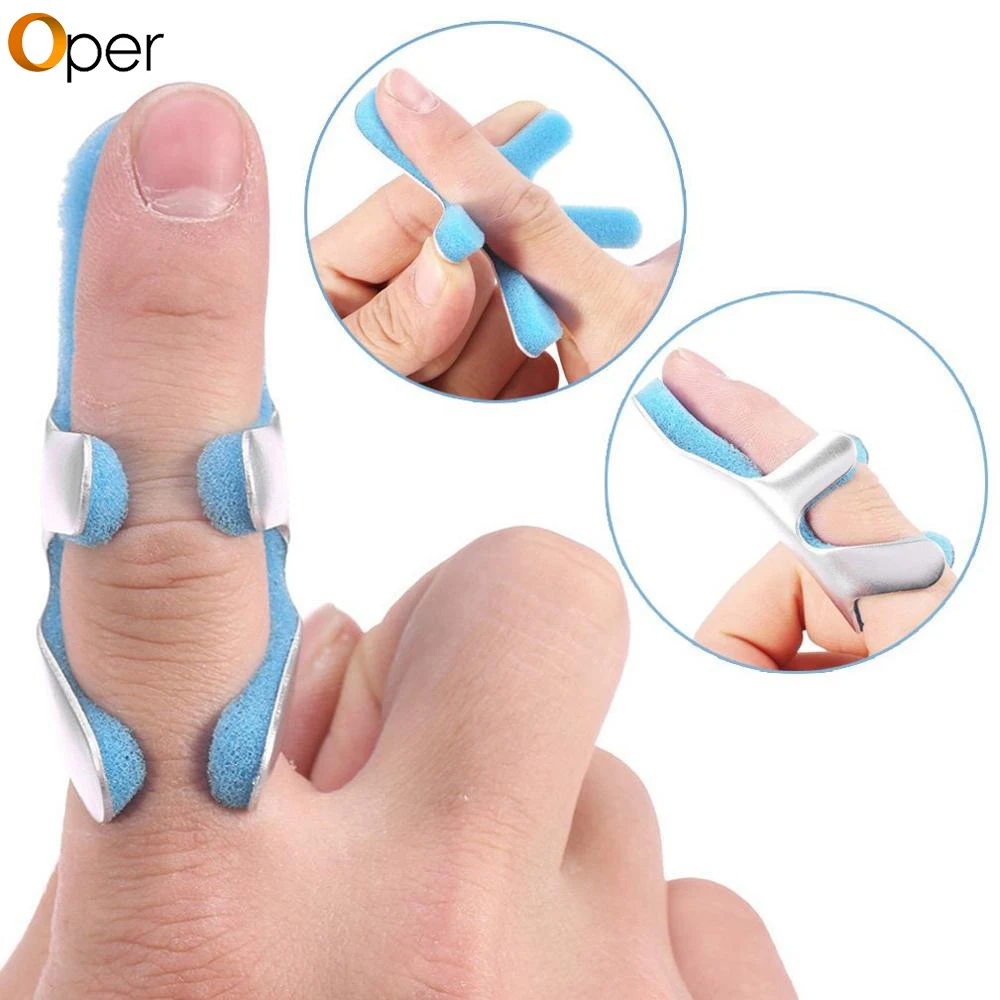 

3 Size Medical Frog Phalanx Finger Splint Brace Aluminium Toad Finger Protector Support Recovery Injury Malleable Brace Support