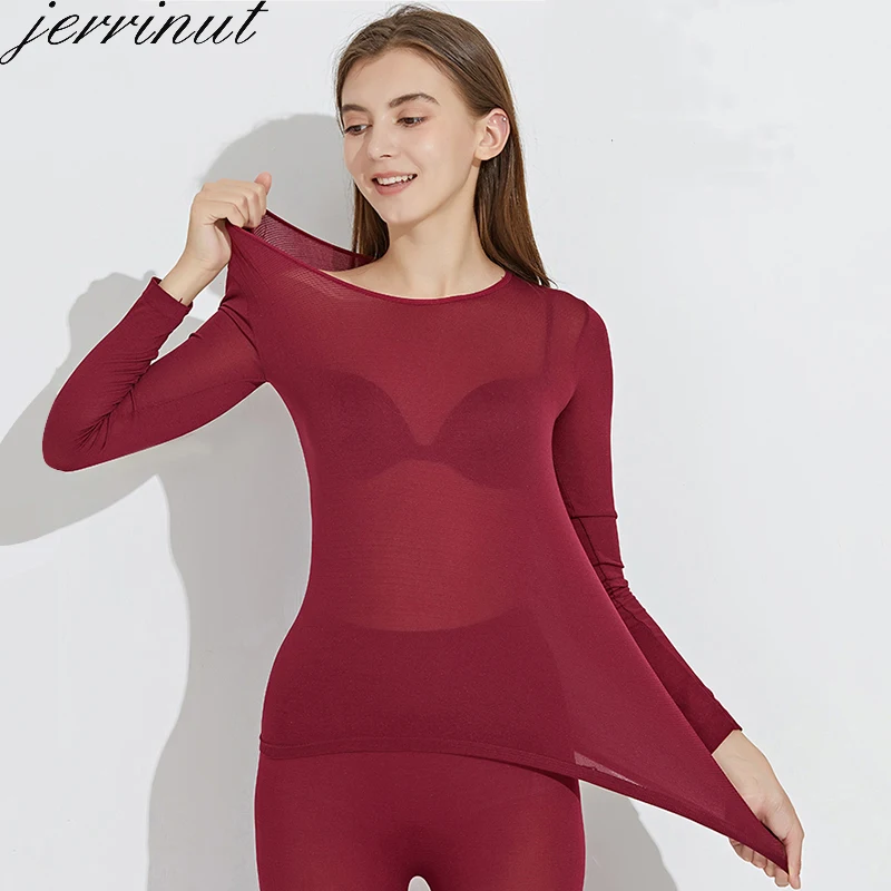 Jerrinut Thermal Underwear Women Men Winter Warm Long Johns Thermal Underwear Set Male Female thermal underwear sets
