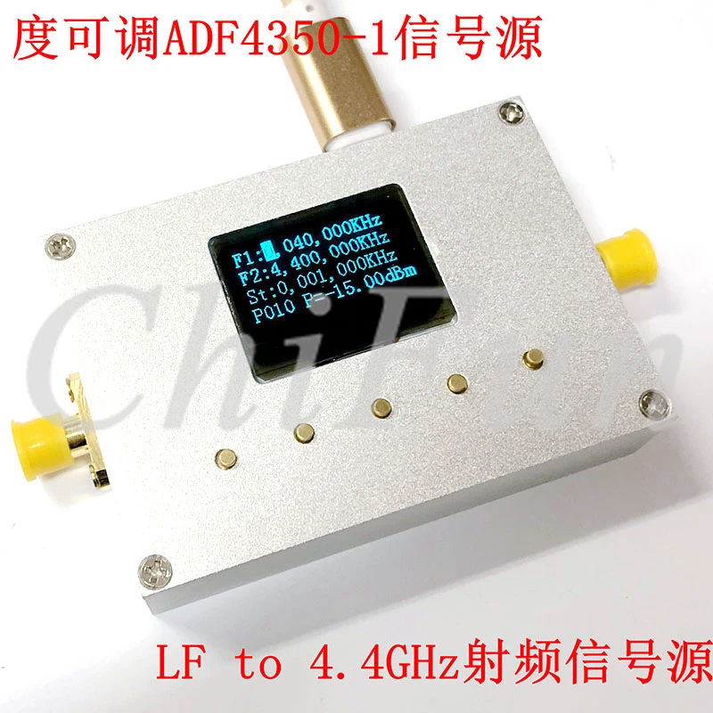 

ADF4351 35mhz-4.4ghz phase locked loop signal source frequency synthesizer with cavity 30DB amplitude dynamic range