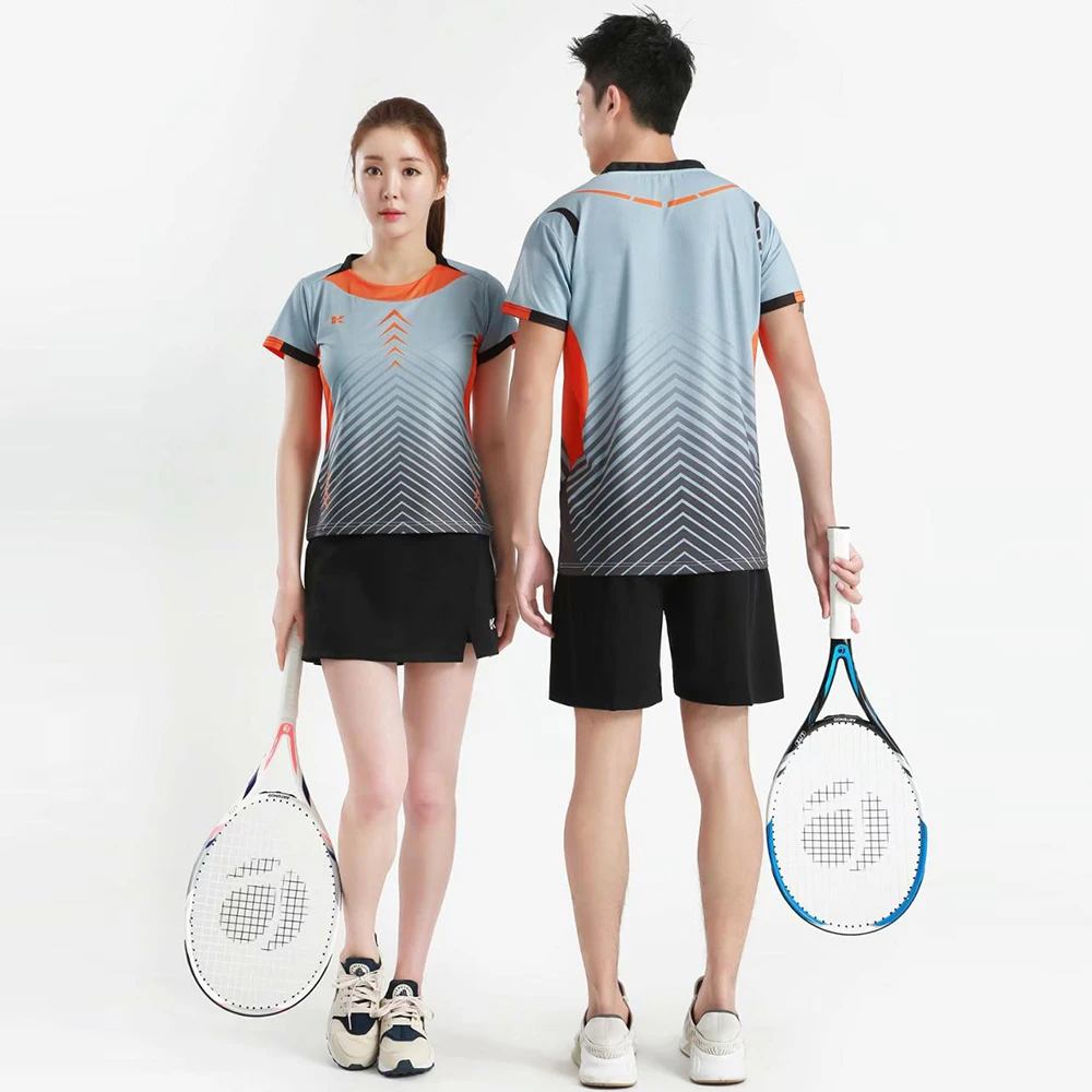 Sports Quick Dry Badminton Shirt Women Men Table Tennis shirt Quick dry sportswear T-shirt ladies Exericises Training T Shirts