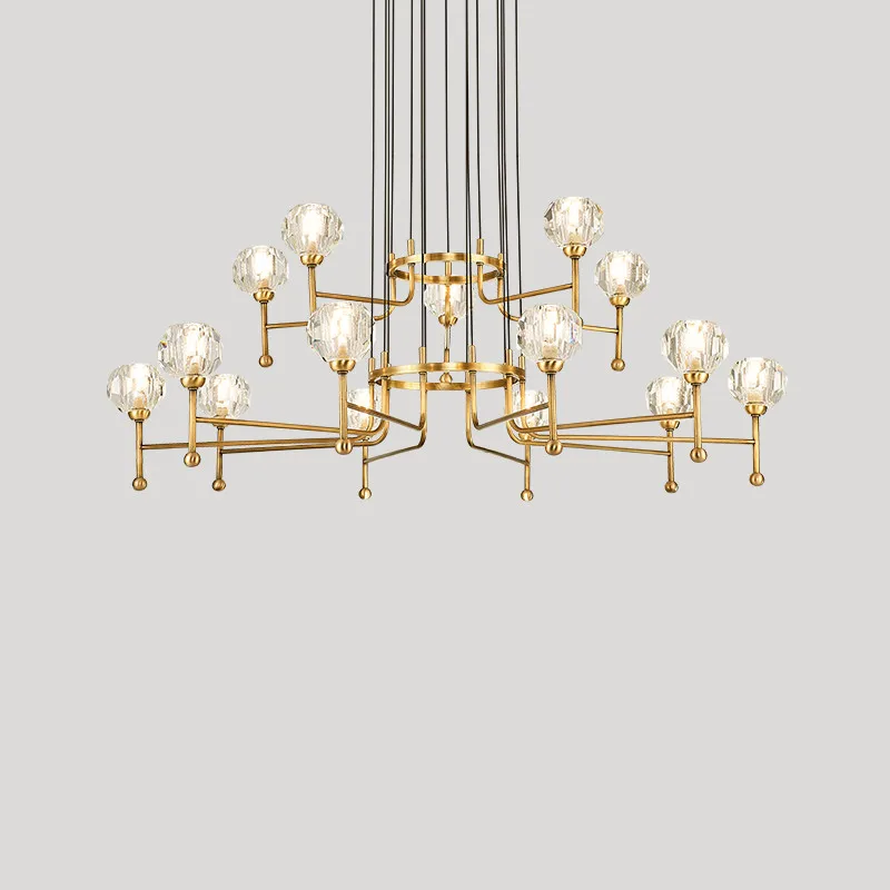 

Pendent Lamp Living Room 2019 New Luxury Nordic Crystal Dining Room Bedroom Pendent Lights Modern Simple Restaurant LED Lighting