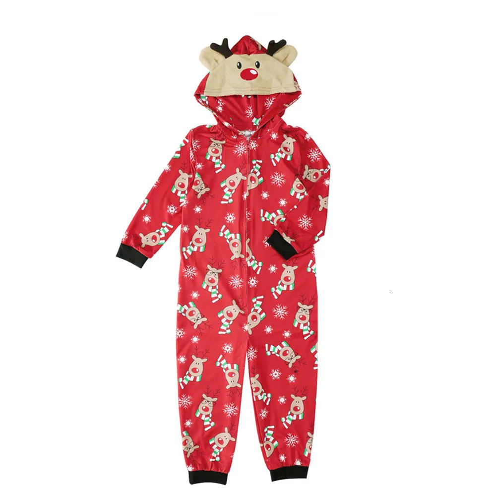 Рождественский костюм для всей семьи, комбинезон для мужчин, женщин, детей и малышей, Рождественская пижама с принтом, красная модная Рождественская одежда для сна