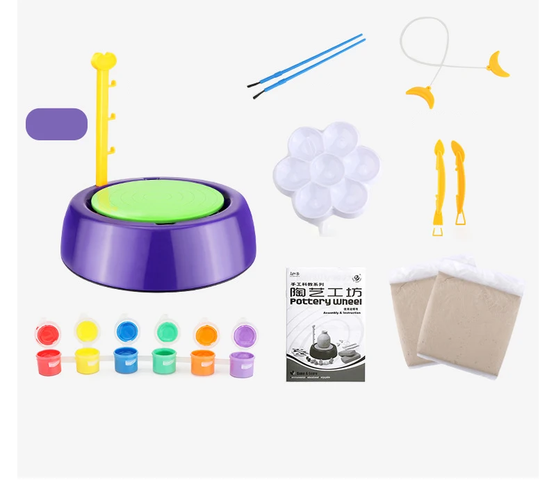 12 цветов светильник из мягкой глины DIY игрушки детские развивающие электрические вращающиеся керамические машинки ручной работы цветные глиняные подарки детям
