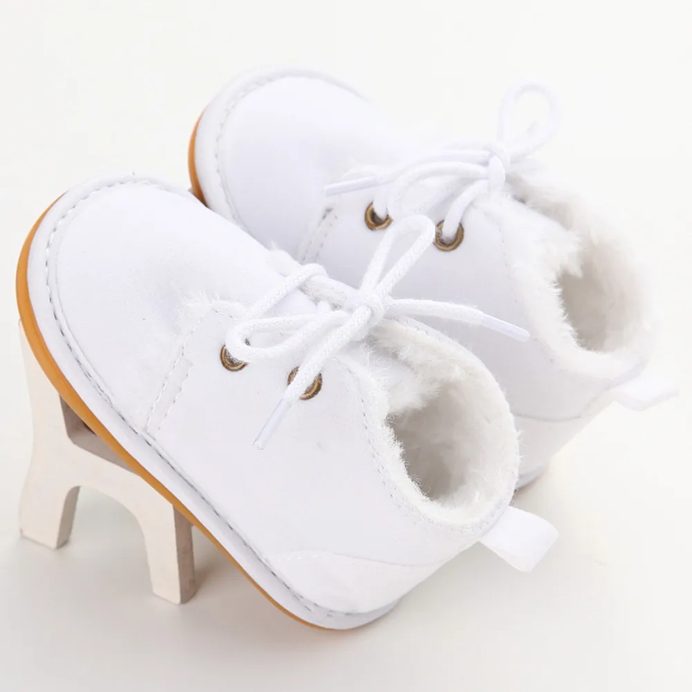 Pudcoco/Обувь для маленьких девочек; мягкая подошва для кроватки; обувь для новорожденных; сезон осень-зима; зимние ботинки