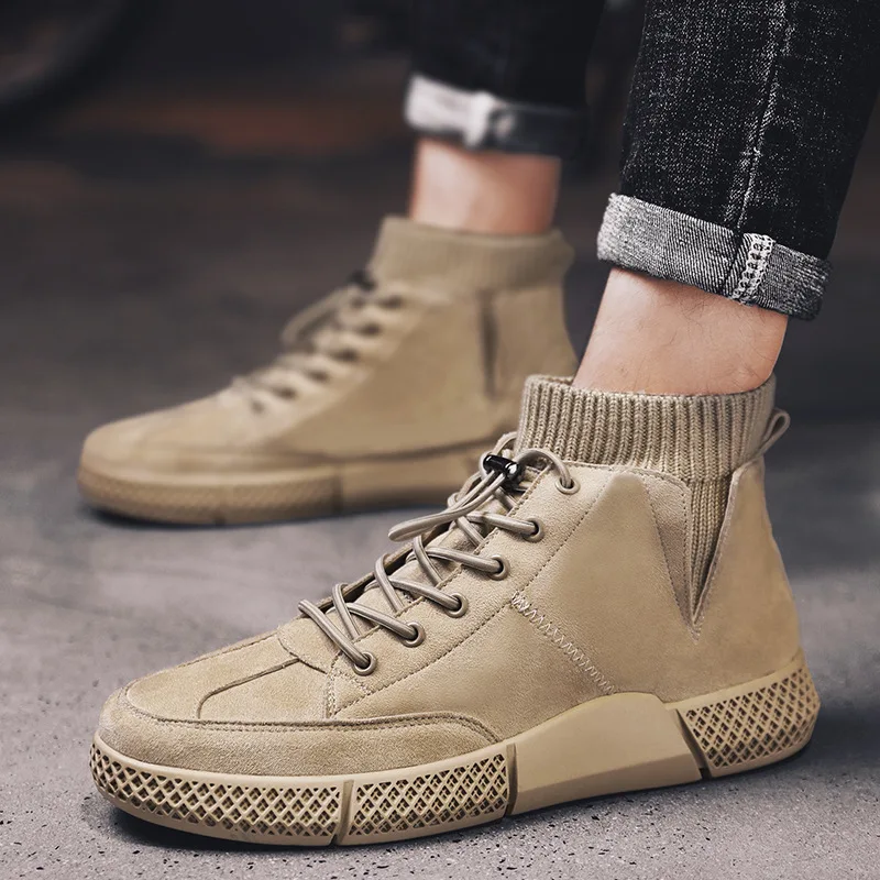 

High-top Board Shoe Men's Korean-style Versatile Trend MEN'S SHOES 2019 Autumn New Style England Teenager Fashion Casual Trendy