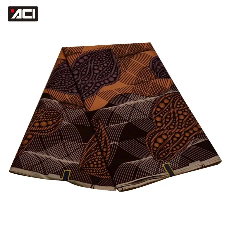 

ACI 6 Yards African Ankara Fabrics Veritable Wax Tissu Africain Batik Fabric Polyester Pongee African Wax Prints Fabric For Girl