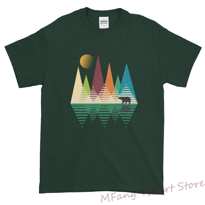 Мужская футболка с изображением медведя в горном национальном парке