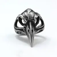 Bague Masque Souriant Asymétrique Rétro 7