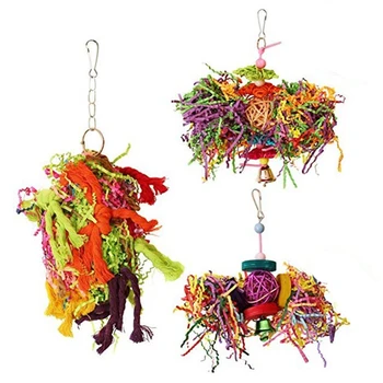 

Bird Chew Toy Parrot Shredder Toy Shred Foraging Hanging Cage Toy Suitable for Conure Cockatiel