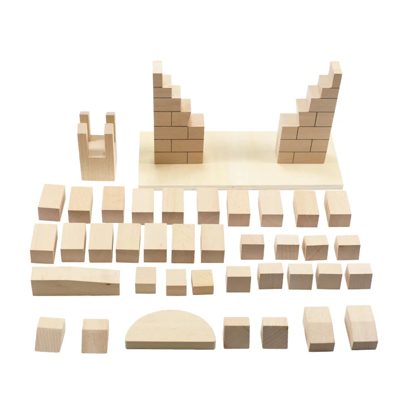  Montessori Baby Toy Roman Bridge Simple Version Beech Wood Blocks Toys for Early Preschool Educatio