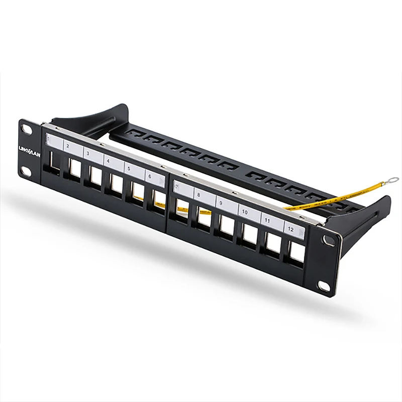 12 Ports 254 mm - Für Netzwerk-Schrank Perforiertes Stahl-Blech 10-Zoll RJ45-Buchsen 150 mm Tief 10-Zoll Rack-Mount 1HE Schwarz & Fachboden DIGITUS Cat-6 Patch-Panel 1HE 12 Ports 254 mm - Für Netzwerk-Schrank Perforiertes Stahl-Blech 10-Zoll RJ45-Buchsen 150 mm Tief 10-Zoll Rack-Mount 1HE Schwarz & Fachboden DIGITUS Cat-6 Patch-Panel 1HE
