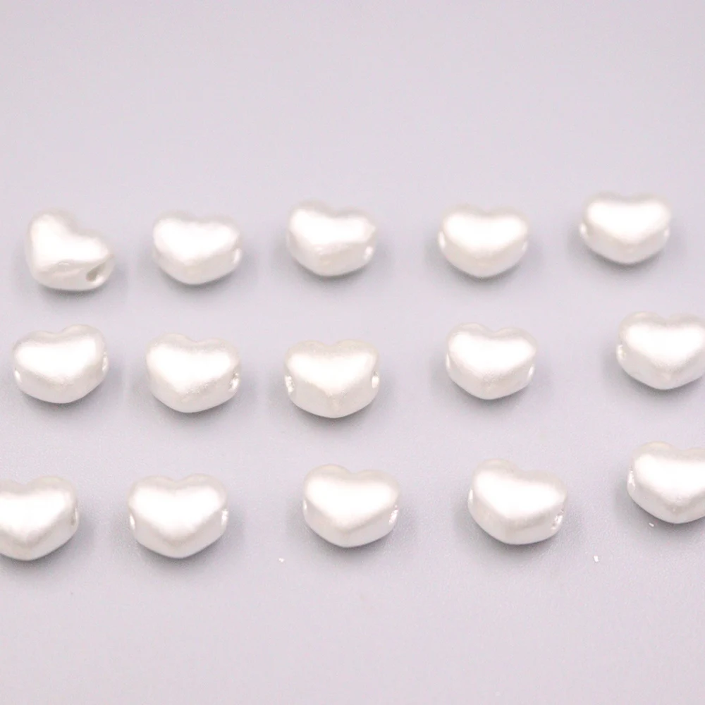 

5PCS New Fine Pure Sterling Silver S925 Pendant Women Heart Bead Pendant 0.7-0.9g/1pcs