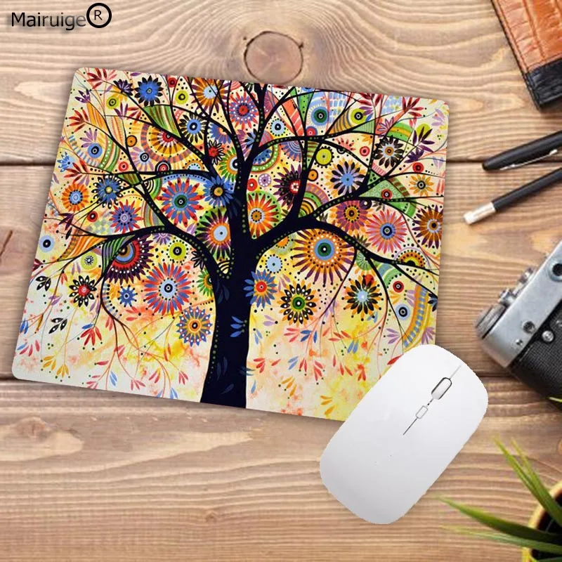 LaumansBeautiful Tree art коврик для мыши игровой коврик для мыши натуральный резиновый коврик для мыши игровой компьютерный Настольный коврик для мыши игровой коврик - Цвет: 22X18CM