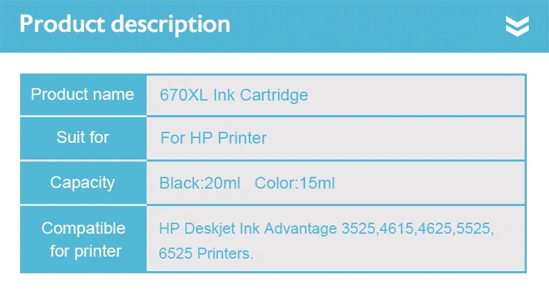 Aecteach 670 XL картридж с чернилами для принтера для hp с чернилами hp Deskjet Ink Advantage 3525 4615 4625 5525 6520 6525 принтер