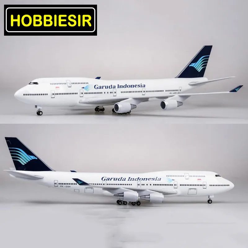 47 см сплав самолет 1/150 масштаб моделирование Boeing B747 игрушечные модели самолетов Garuda индонезийский сплав самолета W свет и колеса пластик