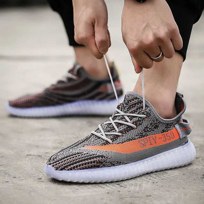 

Hot Selling Breathable Flying Woven Shoes Coconut 350 V2 Classic Versatile Casual Sports MEN'S SHOES Tramsparent Base MEN'S SHOE