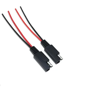 

2Pcs 18AWG SAE Extension Cable 2-Pin SAE Quick Disconnect Plug 10A Solar Battery Panel SAE Plug Input Cable and Output Cable