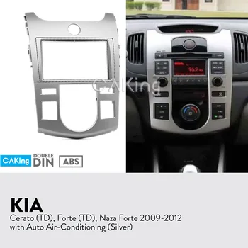 

Car Fascia Radio Panel for KIA Cerato (TD), Forte (TD), Naza Forte 2009-2012 (Auto Aircon/Silver) Dash Kit Adapter Console Bezel