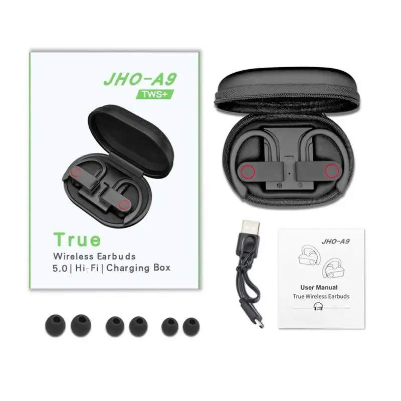 A9 Tws Bluetooth наушники настоящие беспроводные наушники 8 часов музыки Bluetooth 5,0 беспроводные наушники водонепроницаемые спортивные наушники