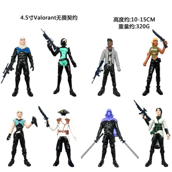 

Hot New Product 4.5 Inch Valorant Fearless Contract Doll with Weapon 8 OPP Bag Figure