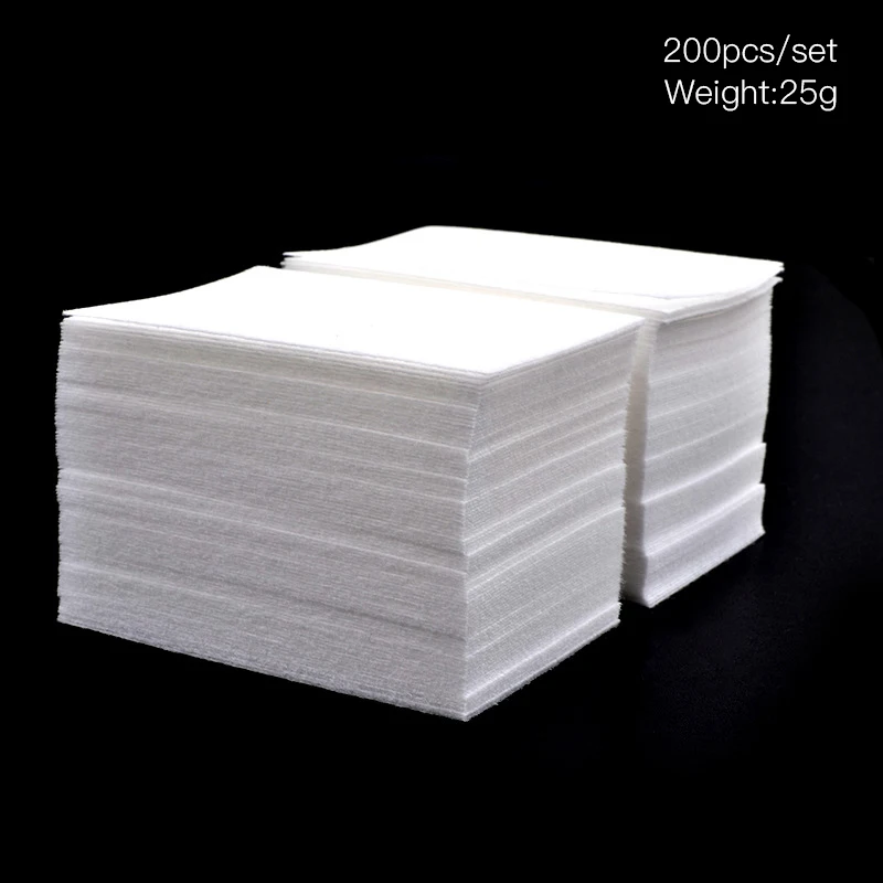 200pcs RBAN NAIL 900pcs/lot Lint-Free Wipes Napkins for Nail Polish Remover Cotton Pad Nail Wipe Napkins Manicure Pedicure Gel Tools - Цвет: 200pcs