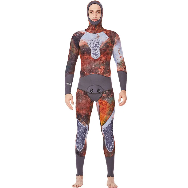 Dive& Sail Мужской 3 мм гидрокостюм Scr неопреновый комбинезон и куртка Freediving Подводная охота Дайвинг костюм трубка супер Эластичный Серфинг влажный