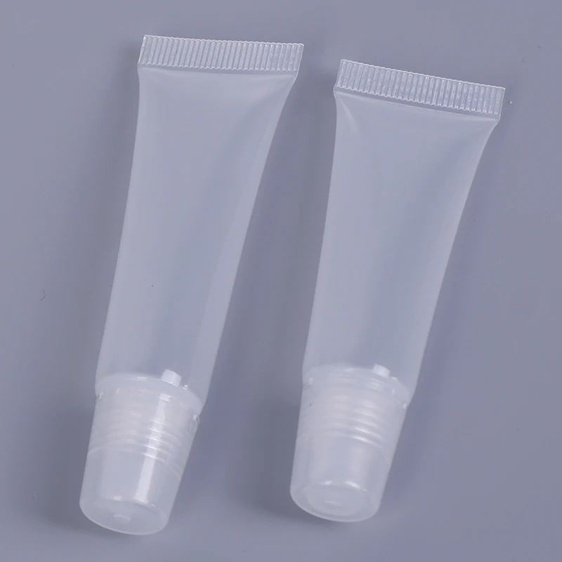 

10PCS 8ml/15ml Empty Plastic Tubes Lip Gloss Balm Clear Cosmetic Containers