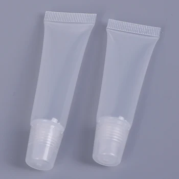 

10PCS 8ml/15ml Empty Plastic Tubes Lip Gloss Balm Clear Cosmetic Containers