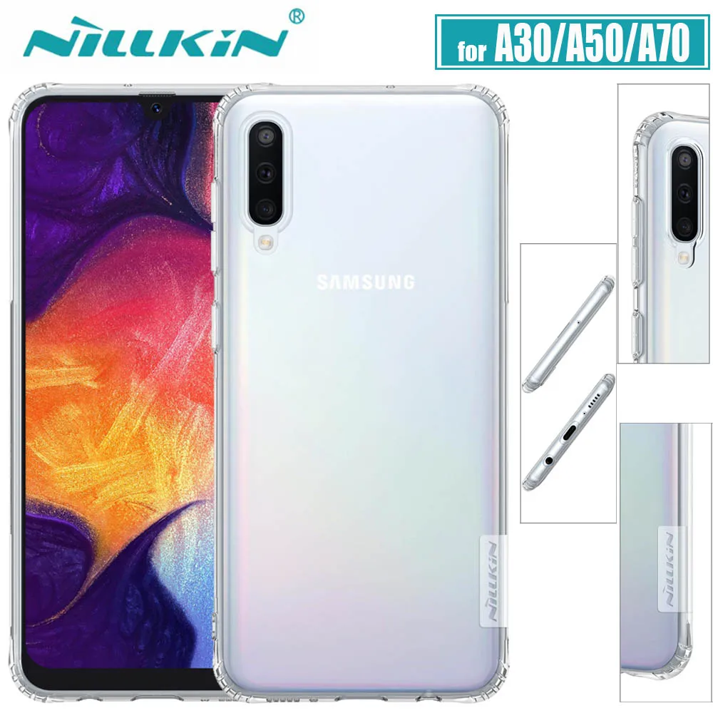 

Nilkin for Samsung Galaxy A30/A50/A70 Case Nillkin 0.6mm Soft TPU Silicone Clear Phone Back Cover for Samsung A50 A30 A70 Case