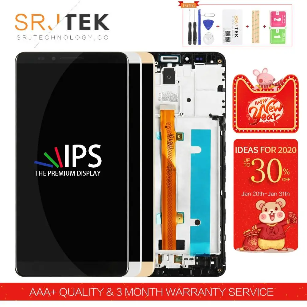 Kopen Srjtek Voor Huawei Mate 7 Lcd Touch Screen Assembly Vervangende Onderdelen Voor Ascend Mate 7 Display Telefoon Voor Huawei Mate 7 Display