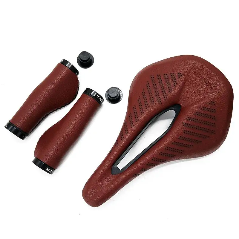 NewRetroBicycleSaddleMTBBikeSaddle155mmwithhandlebargrips