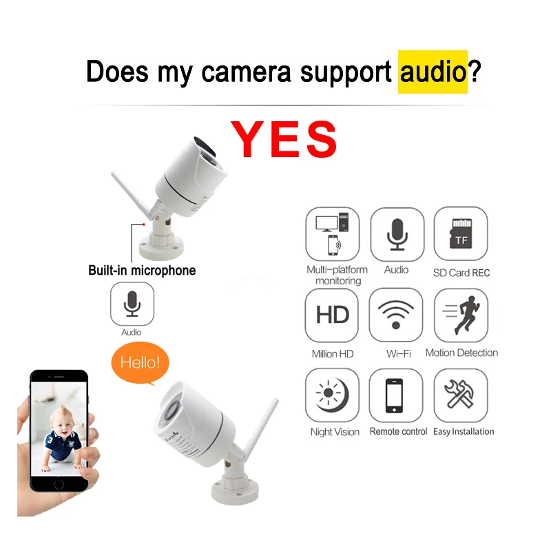 JIENUO Wireless 5MP IP Camera Audio Cctv Security Outdoor Waterproof 1080P High Definition Surveillance Onvif Wifi Home Camera images - 6