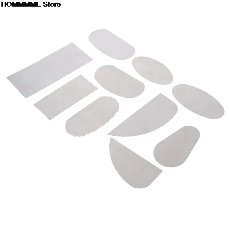 10PCS Pottery Clay Steel Scraper for Polymer Clay Scraper Pottery Tools Steel Serrated Cutter Ceramic Tools