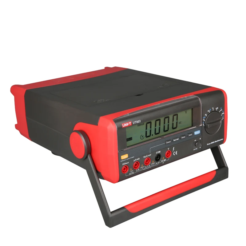  UNI-T UT803 LCD Display Auto Range Bench Type Digital Multimeters Volt Amp Ohm Capacitance Hz Tempe