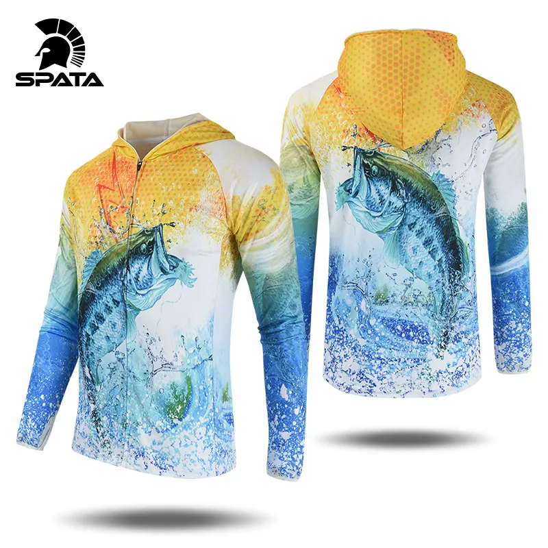2020 SPATA Fishin одежда рубашки анти УФ Защита от солнца с длинным рукавом большой