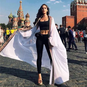 

Beach Outwear For Women Pareo Swimsuit Cape Cover Ups Bikini Swim Wear Cover Up Sun Kaftan Swimming Dress Pareo Cardigan Sarong