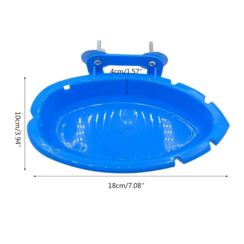 C90D Bird Water Bathtub Pet Parrots Cage Hanging Feeder Bowl Bathing Toy Shower Box Bird Cleaning Tool Cage Accessories for