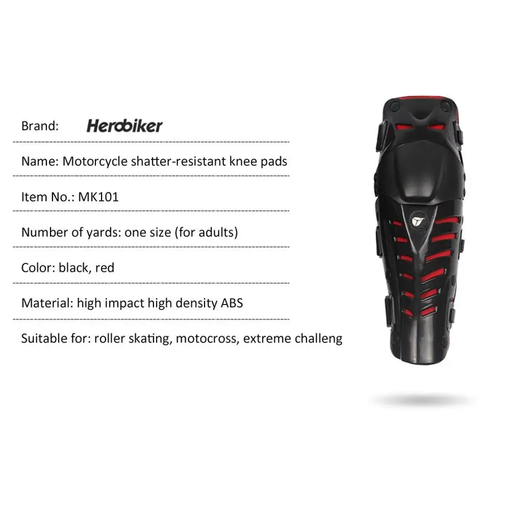 HEROBIKER наколенники для мотокросса, уличные спортивные Леггинсы, наколенники для рыцаря, анти-осенние инструменты для защиты мотоцикла, 1 пара