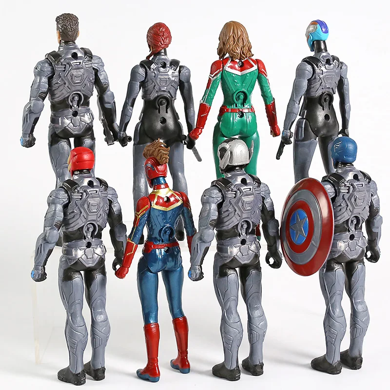 Мстители эндгейм Железный человек Марвел Капитан Америка Черная Вуда Туманность Hawkeye муравей ПВХ Фигурки игрушки 8 шт./компл