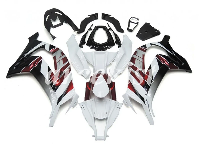 4 подарки ABS Обтекатели комплект подходит для kawasaki Ninja ZX-10R 2011 2012 2013 10R, возрастом 11, 12, 13, 14, 15, набор для тела красного и белого цвета