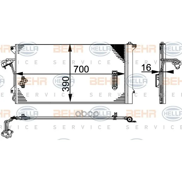 Конденсатор Кондиционера 8fc351317-461 HELLA арт. 8FC351317-461