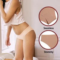 Ensemble de culottes sans couture respirantes pour femmes, sous-vêtements sexy, slips invisibles, taille basse, monochromatique, 3 pièces culotte invisible sans couture femme, culotte invisible femme 3
