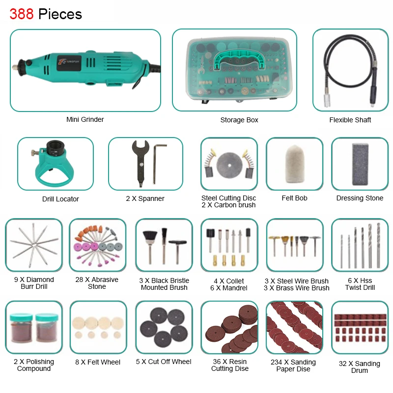 Tungfull Mini Drill Dremel Style Drilling Machine