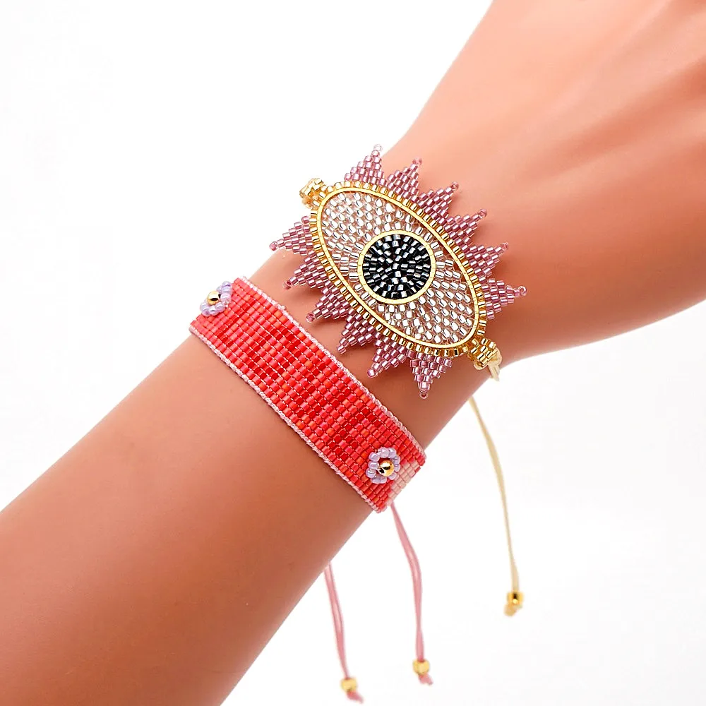 Go2boho Турецкий Дурной глаз браслет для женщин MIYUKI Joyeria Diy сердце браслет любовь письмо ювелирные изделия Pulseras Mujer femme Bileklik
