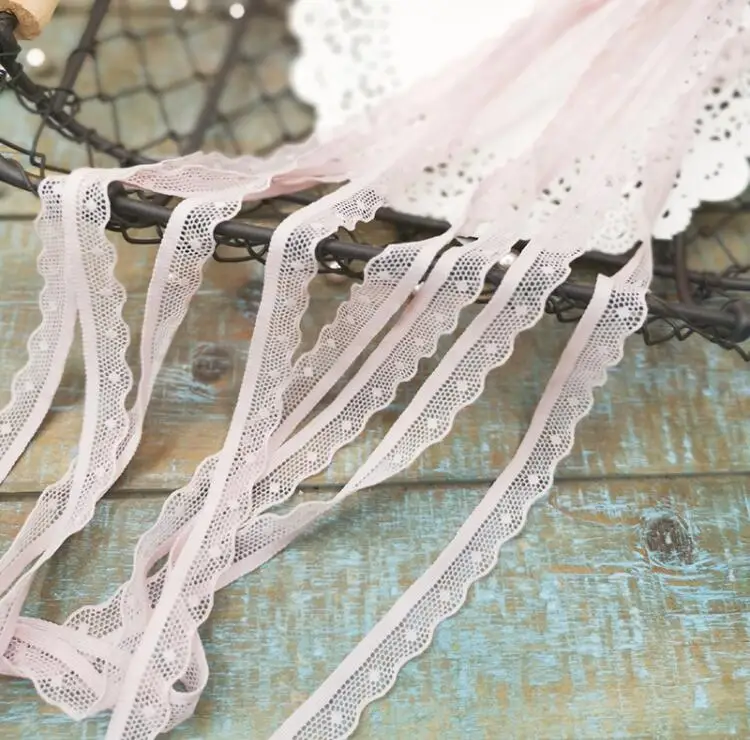 10 Meters Off White Pink Blue African Elastic Lace Trim Embroidered Guipure Lace Fabric Mesh Fabric lace fabric lace sewing accessories lace sewing supplies lace accessories lace garment accessories lace decoration clothing craft accessories chiffon lace fabric