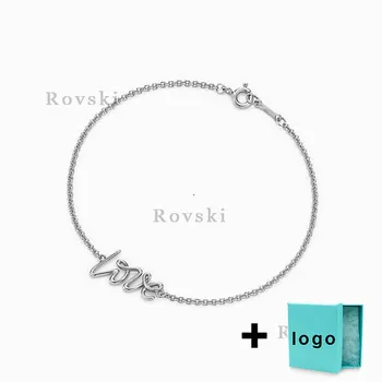 

SL TFB Rllen Original 925 sterling silver LOVE bracelet with original logo jewelry wholesale.