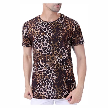 

Men Leopard Camouflage 3D T-Shirts Male Cosplay Halloween Birthday Party Tee Adult Modern Active Novelty Top